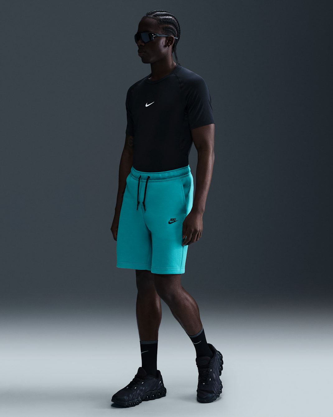 Nike Sportswear Tech Fleece-shorts til herre - Dusty Cactus/Svart