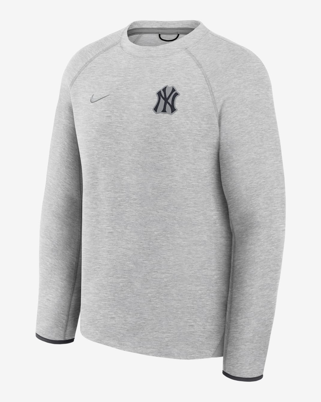 Sudadera de cuello redondo sin cierre Nike de la MLB para hombre New York Yankees Tech Fleece - Gris oscuro jaspeado