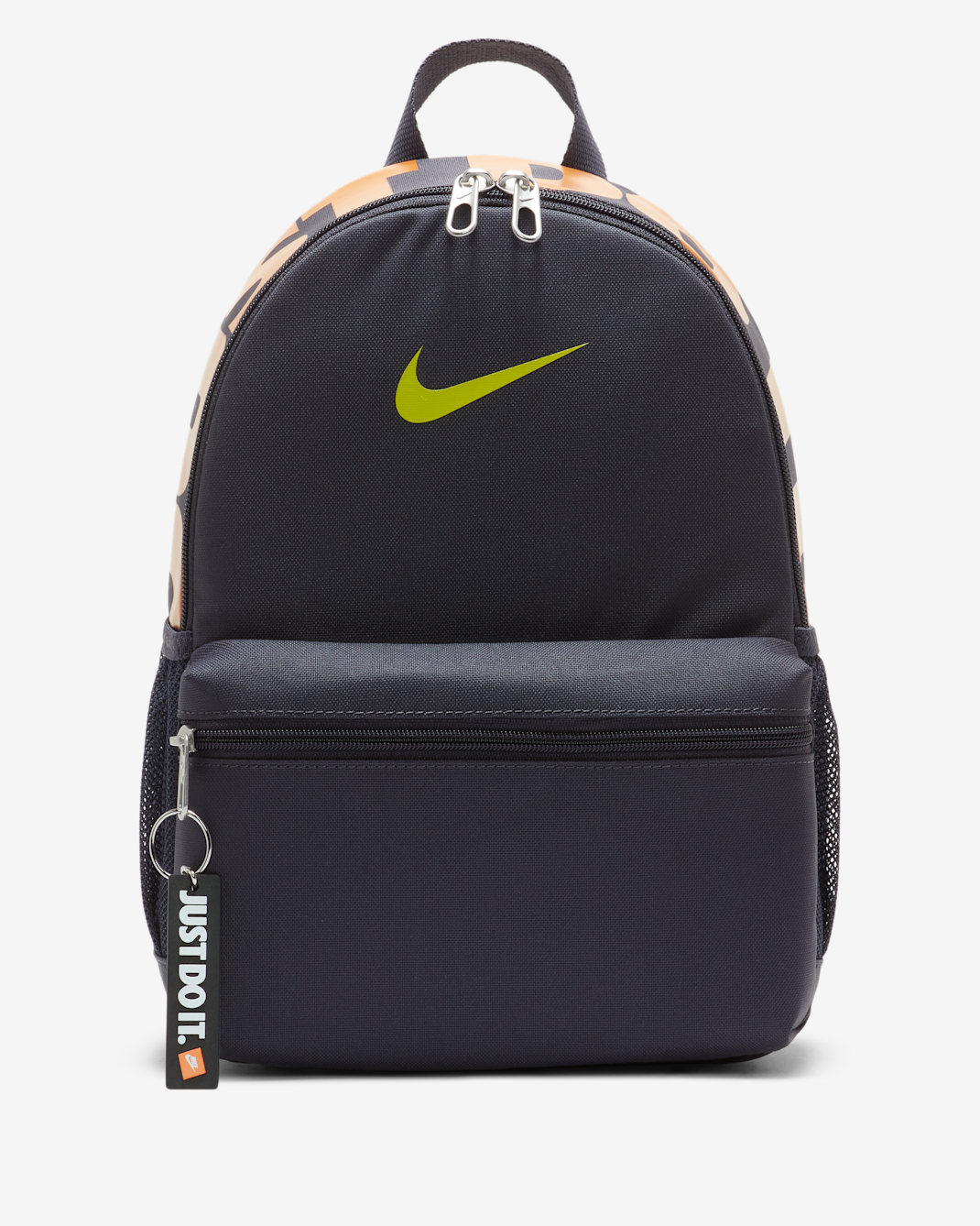 Nike Brasilia JDI Kids' Mini Backpack (11L) - Gridiron/Monarch/Bright Cactus