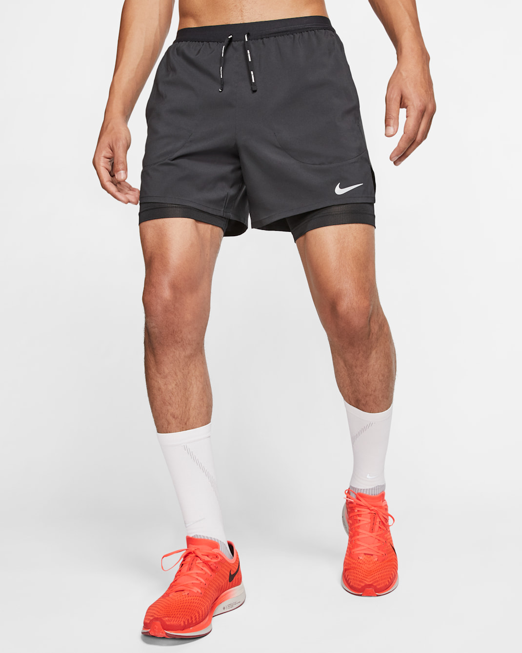 Shorts de running 2 en 1 de 13 cm para hombre Nike Flex Stride - Negro/Negro