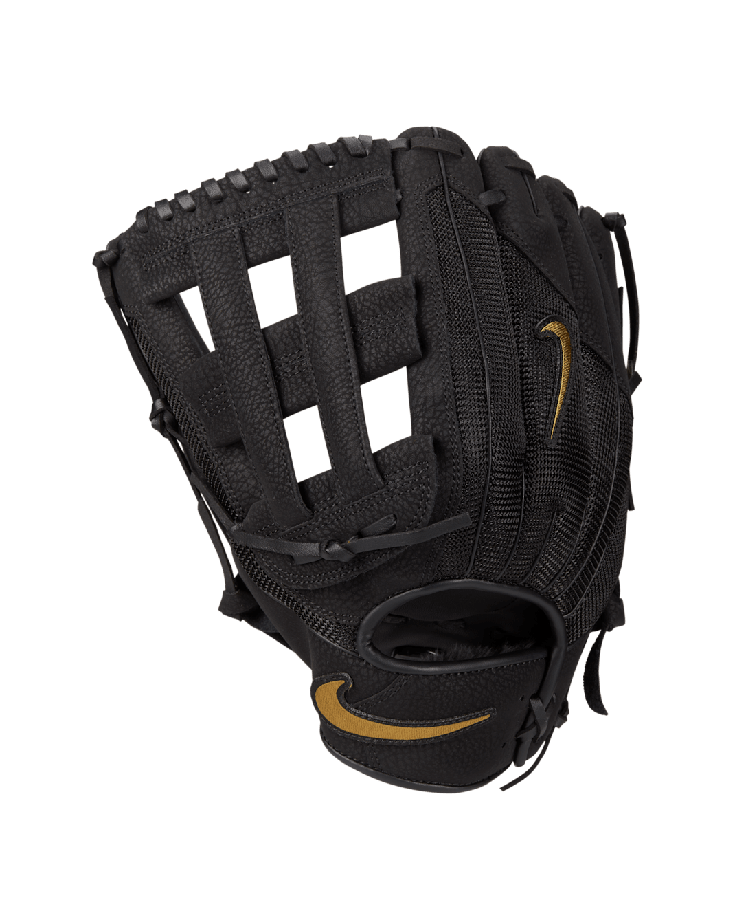 Nike Force Edge Left-Handed Throw H-Web Fielding Mitt - Black
