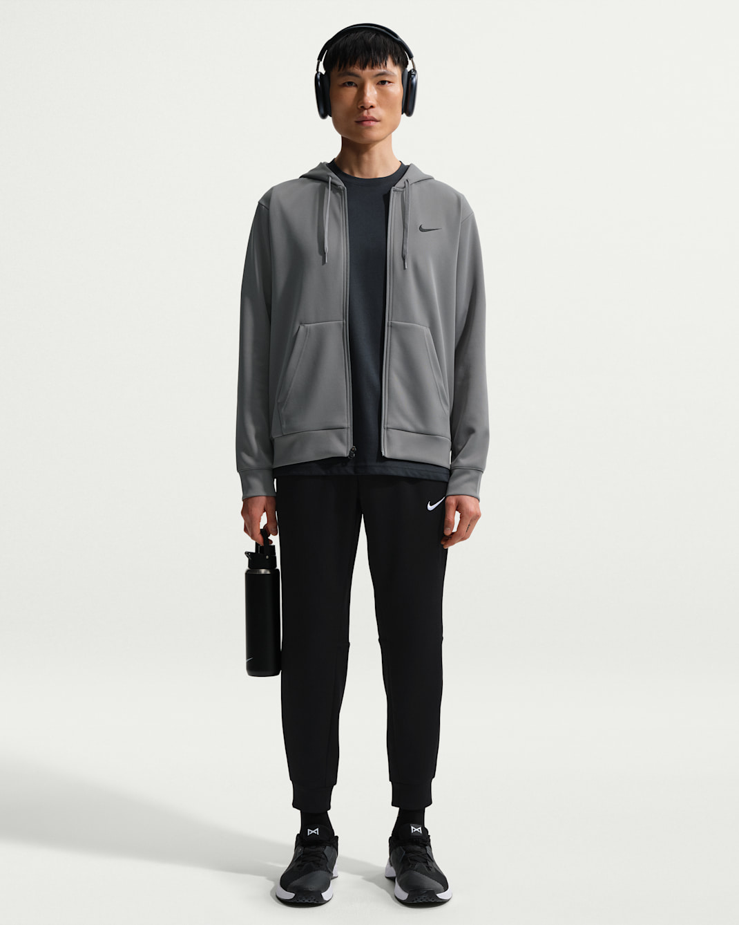 나이키 하이버스 남성 드라이 핏 UV 트레이닝 조거 - 블랙/블랙/화이트