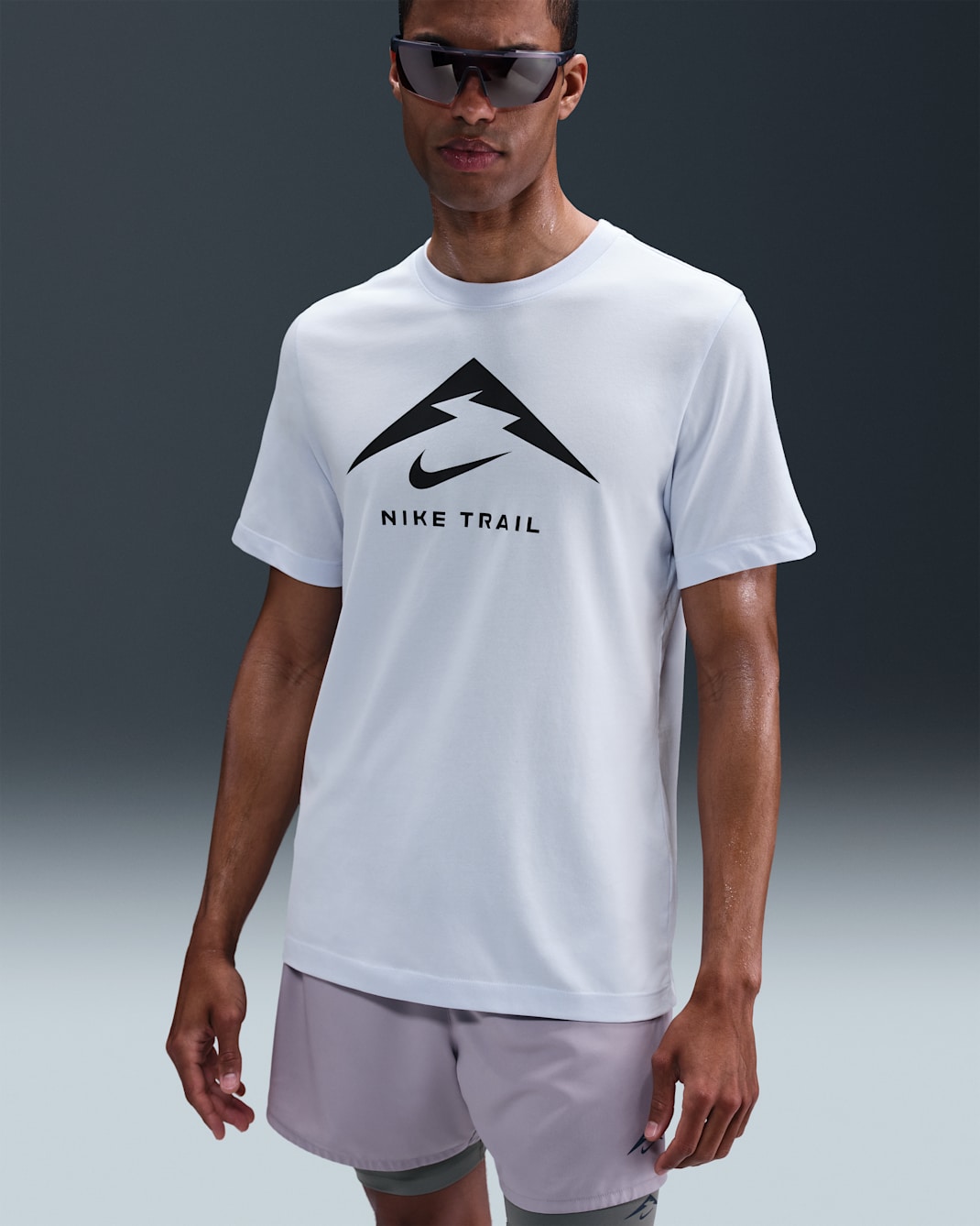 Nike Dri-FIT Men's Trail Running T-Shirt - Football Grey/Black