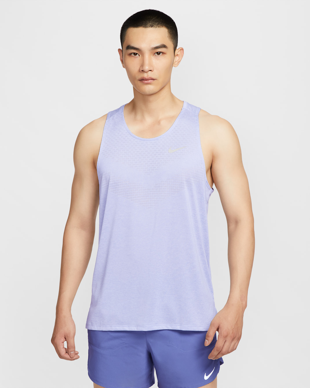 ナイキ ストライド メンズ Dri-FIT ADV ランニングタンクトップ - ゴースト/ヘザー