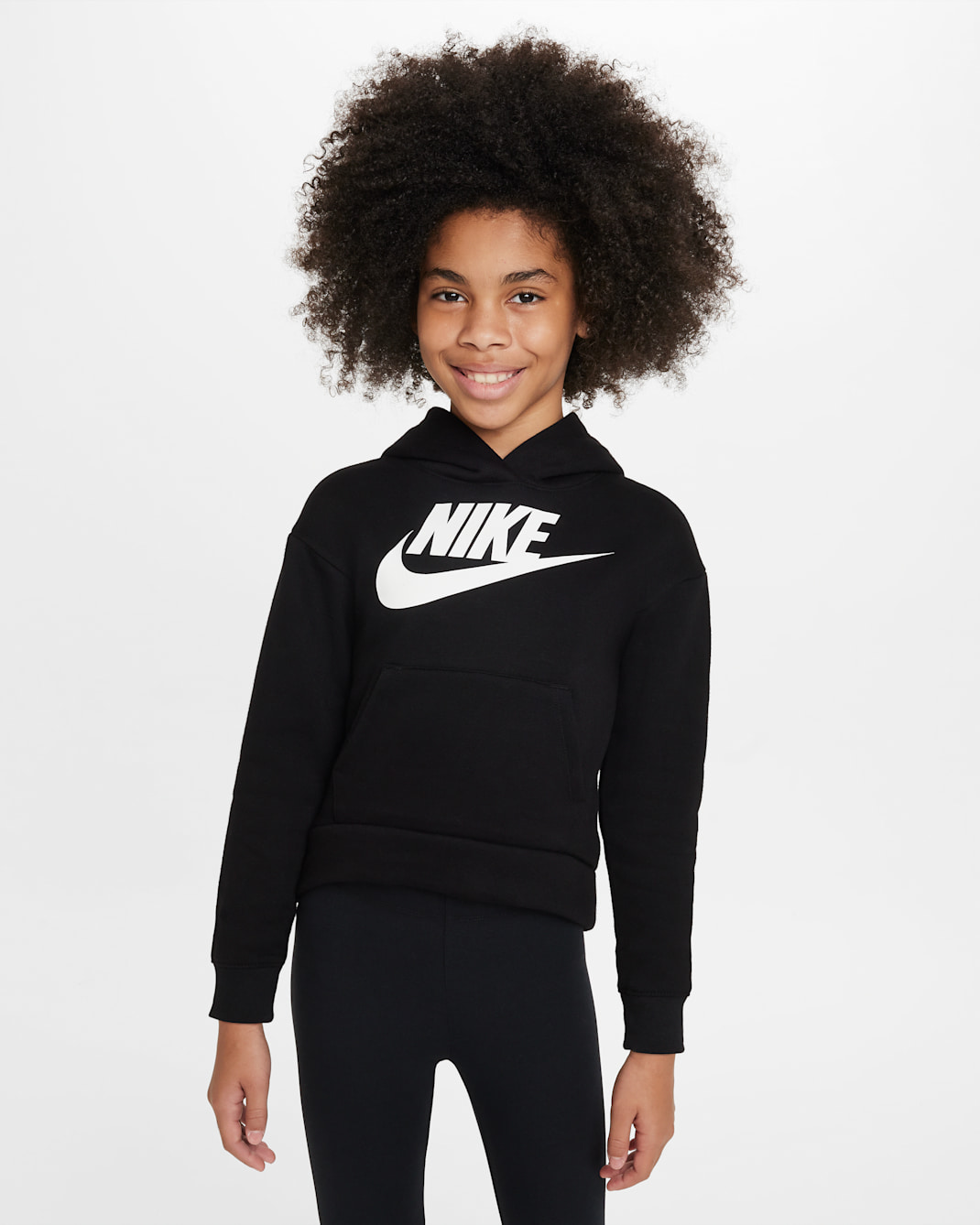 Bluza z kapturem dla małych dzieci Nike Sportswear Club Fleece - Czerń