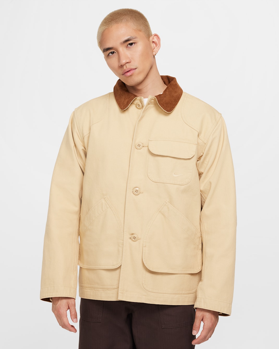 ナイキ ライフ メンズ フランネル裏地付き バーン コート - セサミ/セサミ