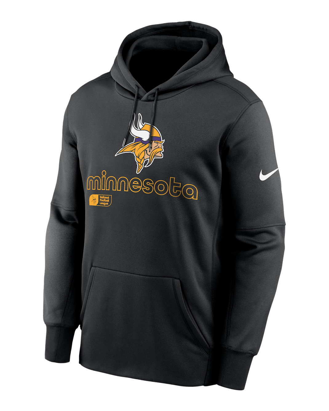 Minnesota Vikings Men’s Nike Therma NFL Pullover Hoodie - Black
