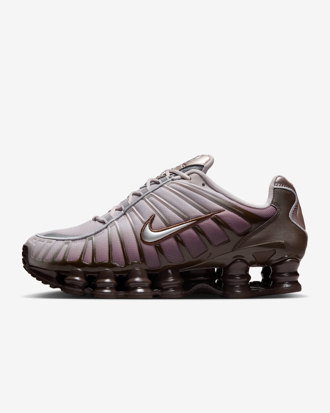Chaussure Nike Shox TL pour femme - Baroque Brown/Platinum Violet/Metallic Silver