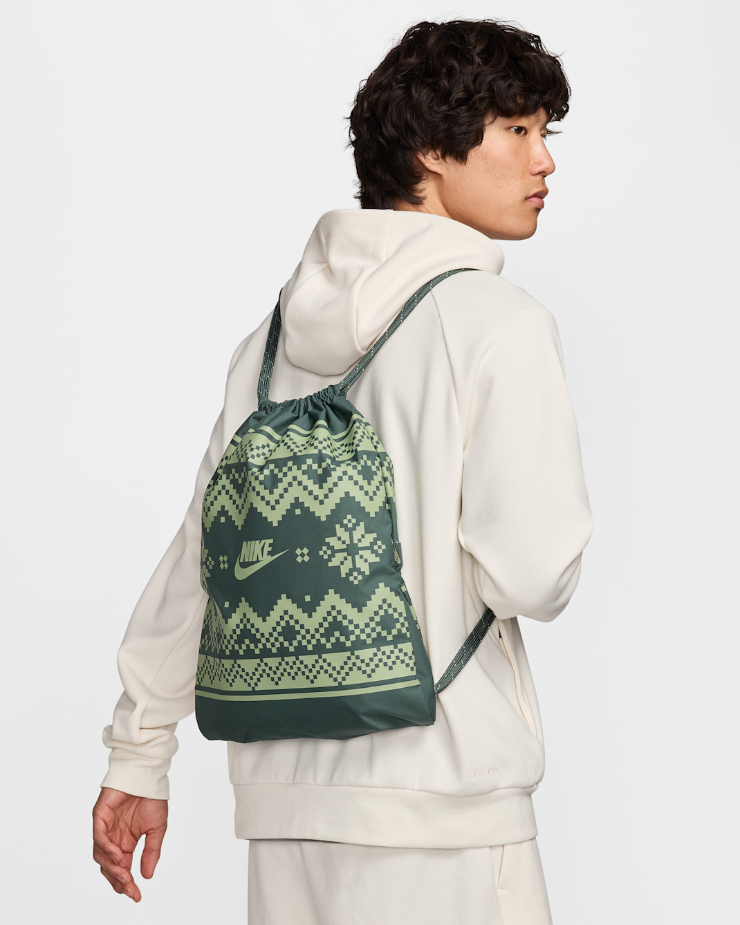 Nike Heritage Drawstring Bag (13L) - Vintage Green/Oil Green/Oil Green