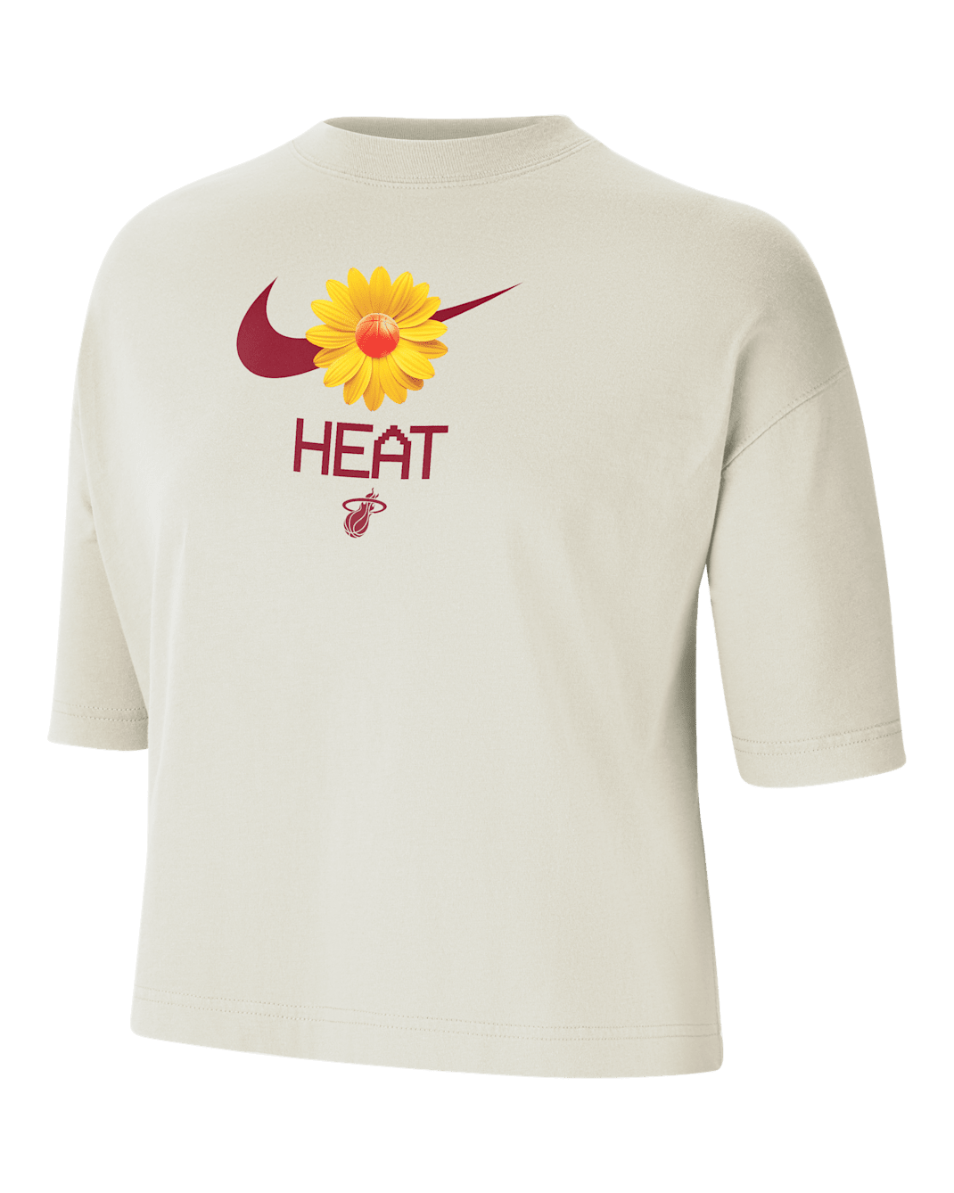 Miami Heat Courtside Women's Nike NBA Boxy T-Shirt - Pure