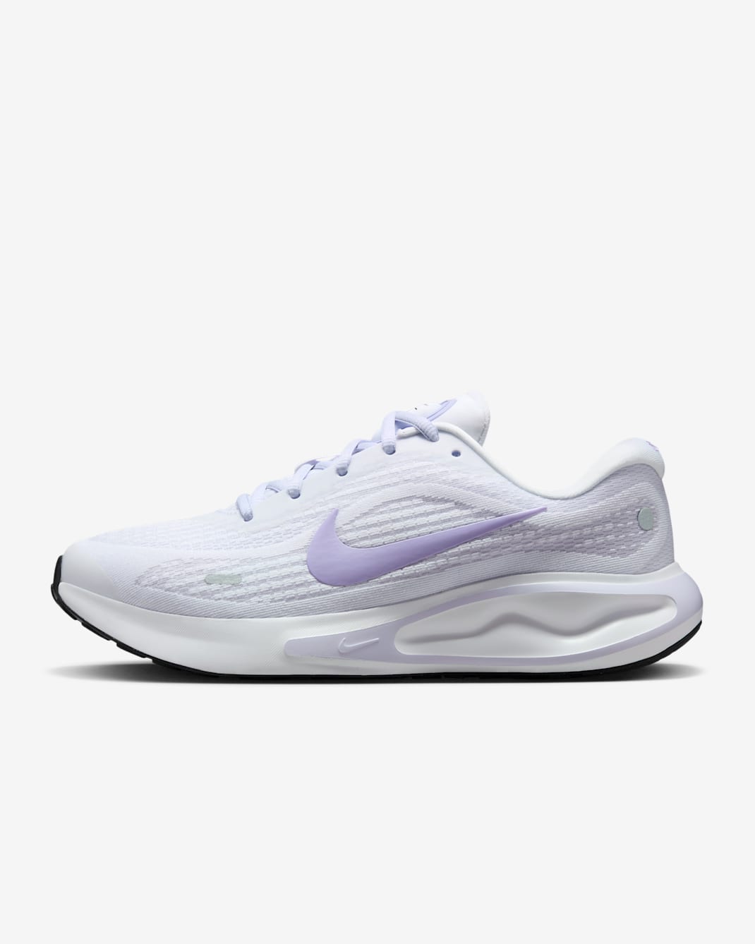 Nike Journey Run Women's Road Running Shoes - White/Amethyst Tint/Black/Hydrangeas