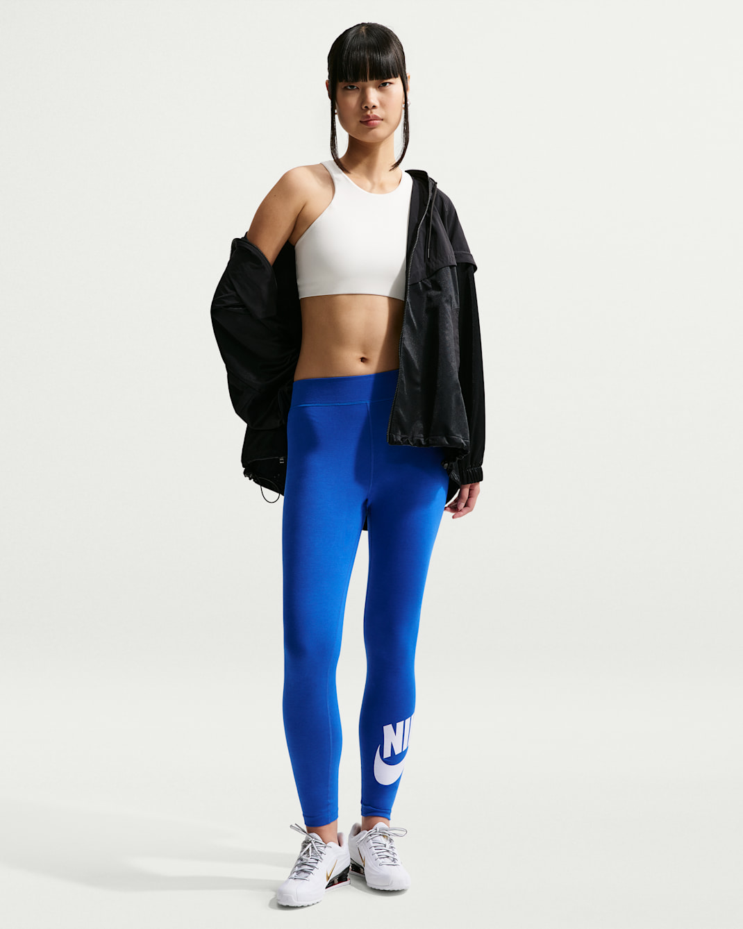 Nike Sportswear Classics Women's High-Waisted Graphic Leggings - Game Royal/White