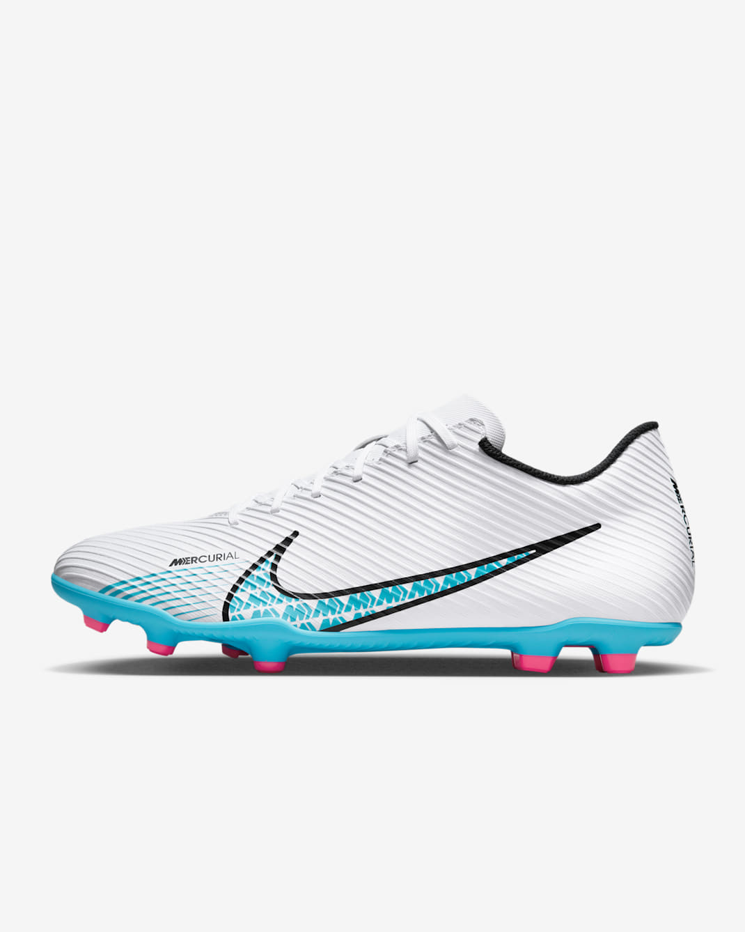 Nike Mercurial Vapor 15 Club Multi-Ground Low-Top Football Boot - White/Pink Blast/Baltic Blue