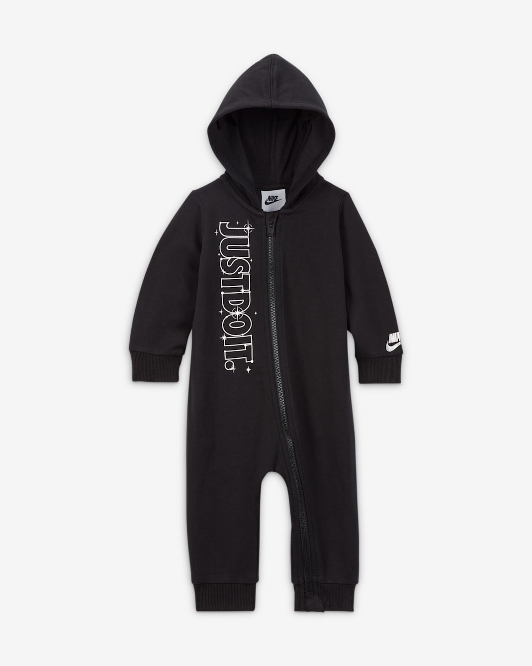 Nike Sportswear Shine Graphic Hooded coverall voor baby's - Zwart