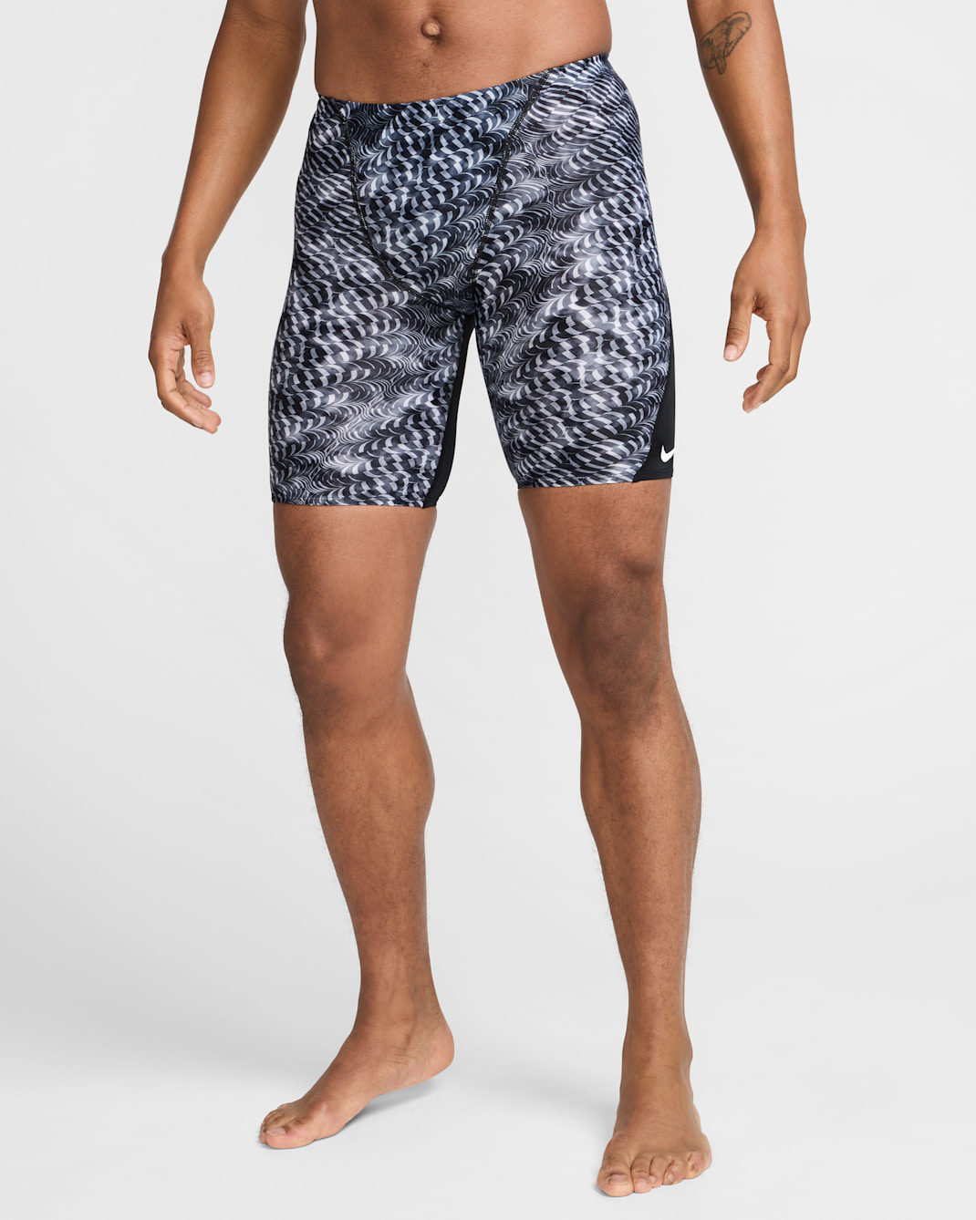 Traje de baño tipo jammer para hombre Nike Swim HydraStrong - Negro/Gris humo/Gris azulado/Blanco