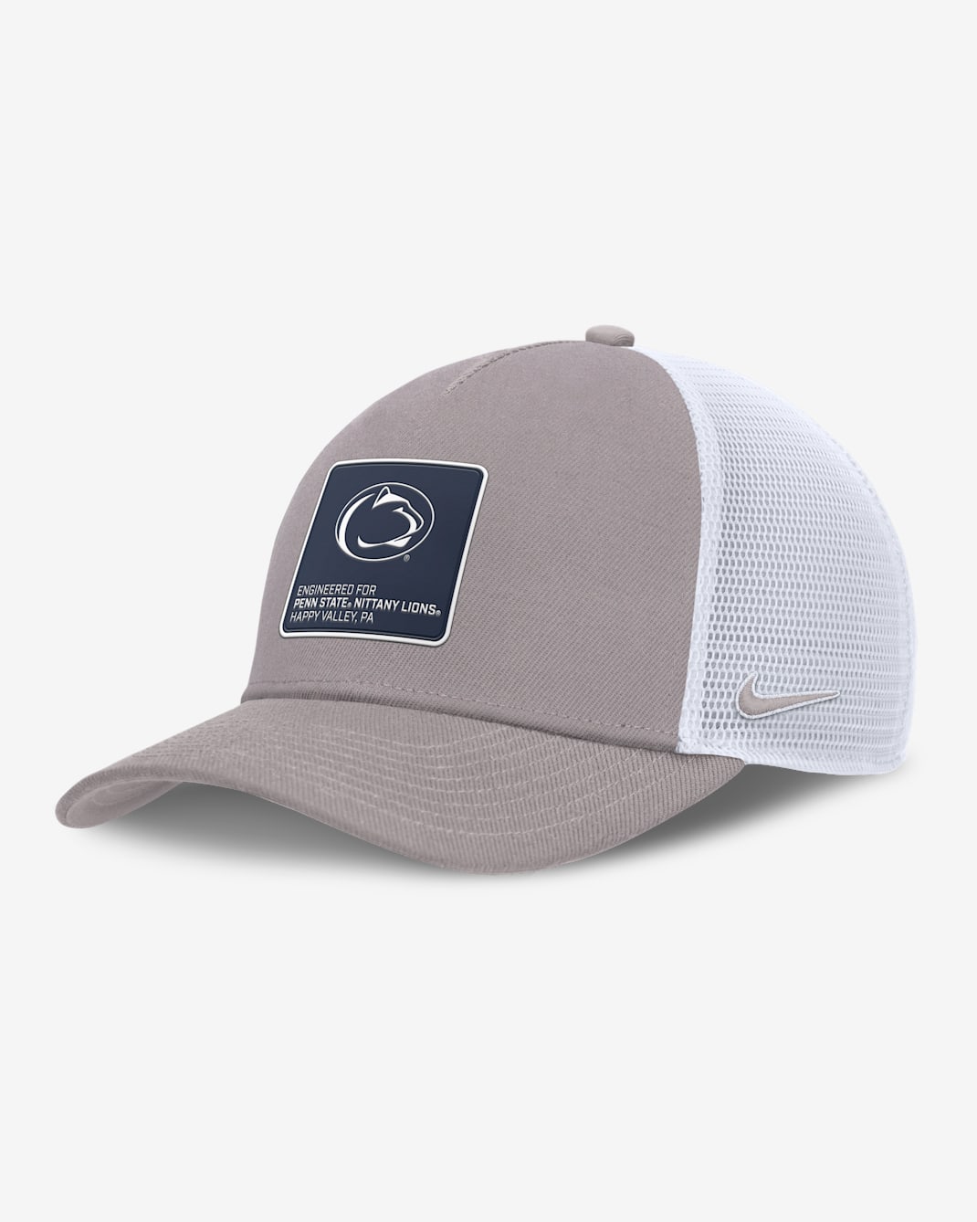 Penn State On-Field Rise Engineered Men's Nike College Trucker Adjustable Hat - Grey