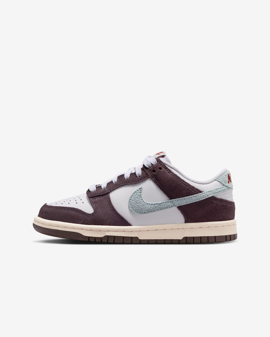 Nike Dunk Low SE sko til store barn - Hvit/Burgundy Ash/Team Crimson/Glacier Blue