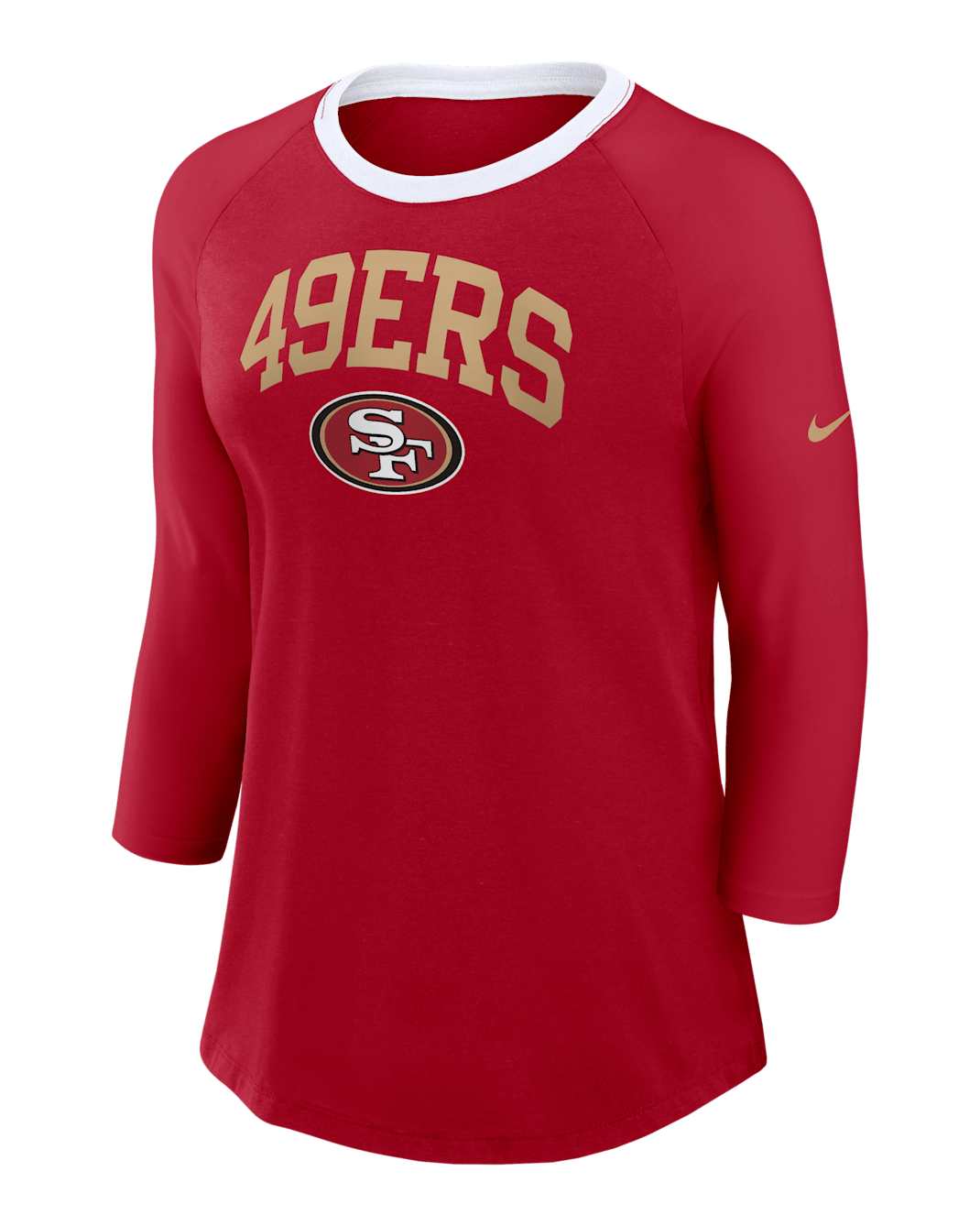 San Francisco 49ers Women's Nike NFL 3/4-Sleeve T-Shirt - Red