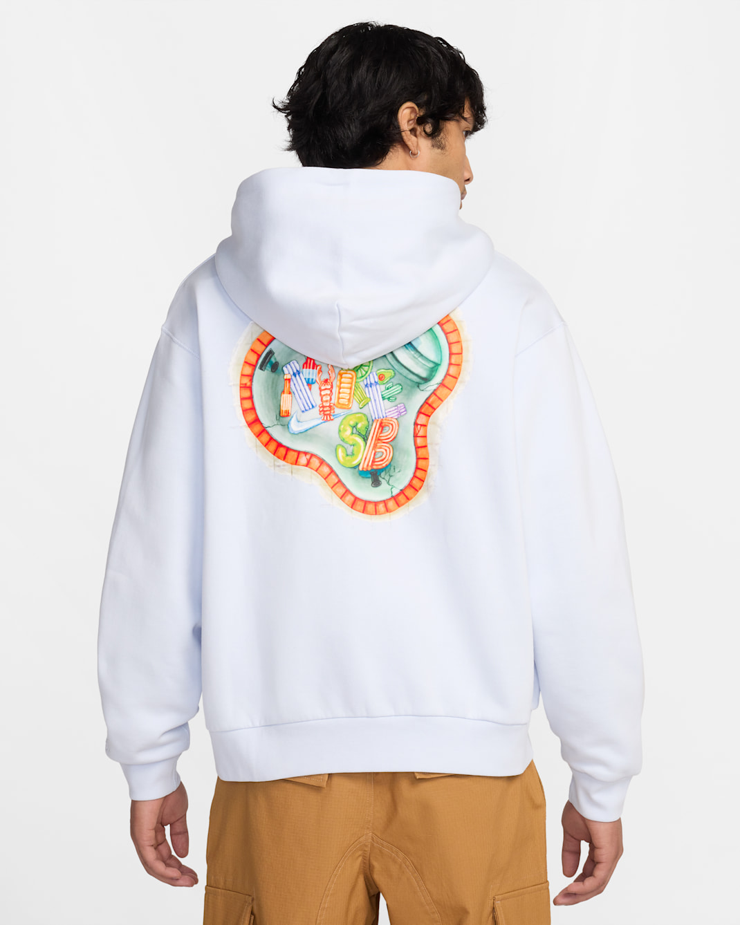 Nike SB Fleece Front-Zip Skate Hoodie - Football Grey/White