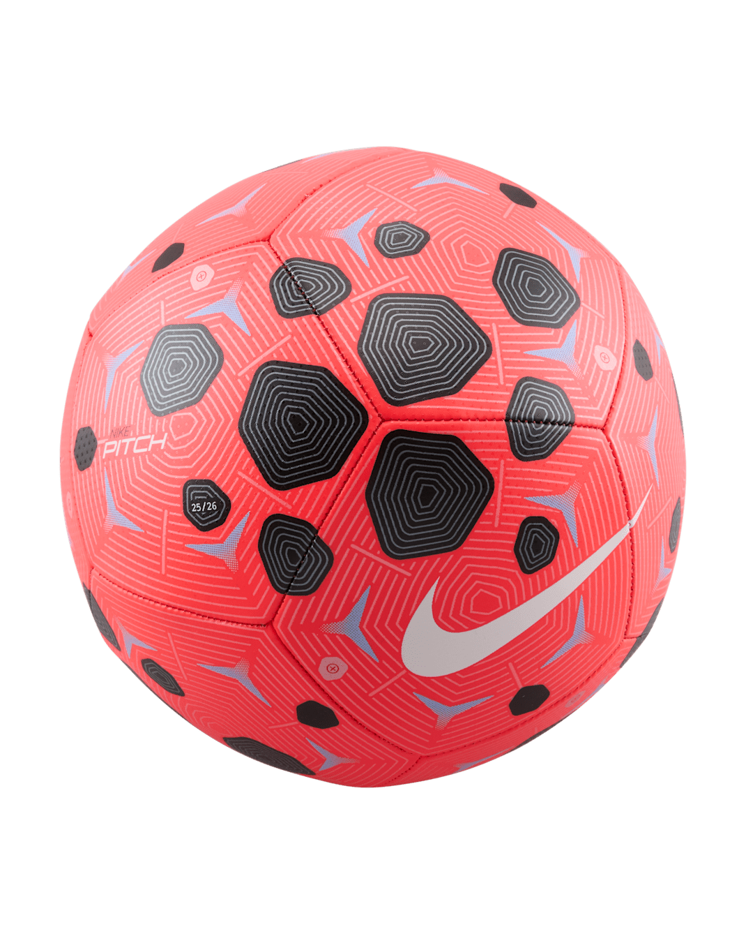 Nike Pitch Soccer Ball - Bright Crimson/Black/White