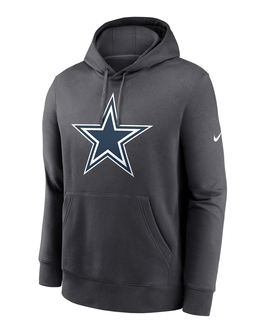 Dallas Cowboys Logo Club Men’s Nike NFL Pullover Hoodie - Charcoal