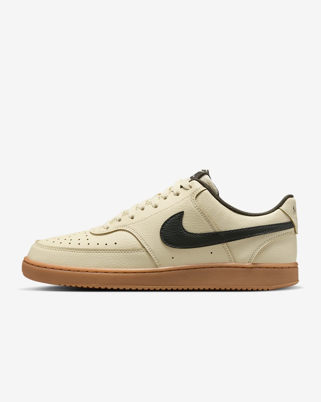 Tenis para hombre Nike Court Vision Low - Caqui claro/Marrón medio goma/Secuoya