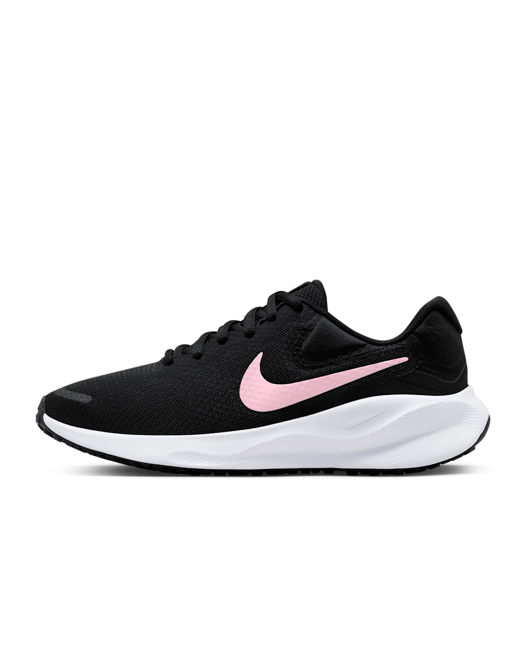 Nike Revolution 7 Women's Road Running Shoes - Black/White/Medium Soft Pink