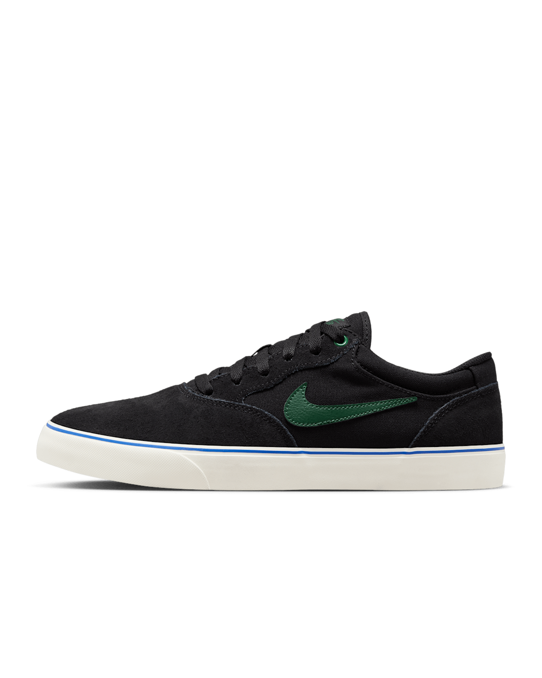 Nike SB Chron 2 Skate Shoe - Black/Sail/Racer Blue/Fir