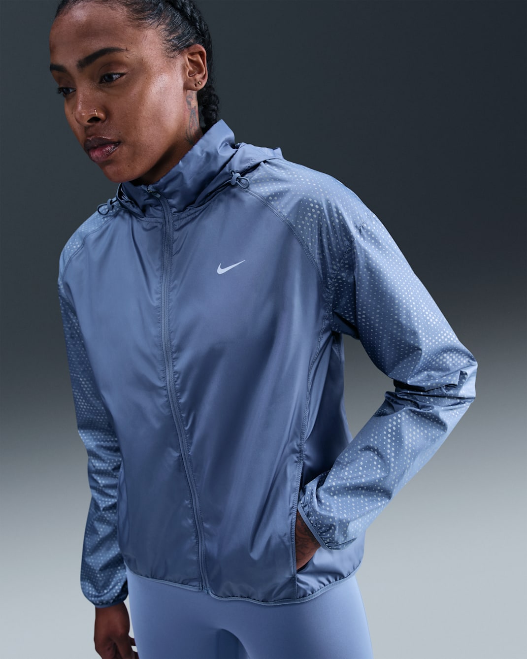 Nike Tempo Flash Repel-Laufjacke (Damen) - World Indigo