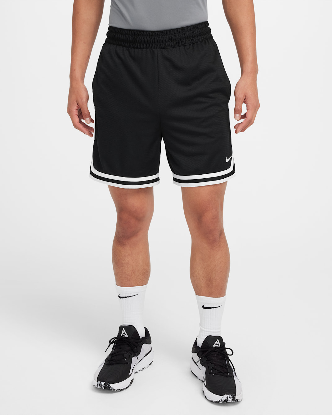 Nike DNA Men's Dri-FIT 15cm (approx.) Basketball Shorts - Black/White/White