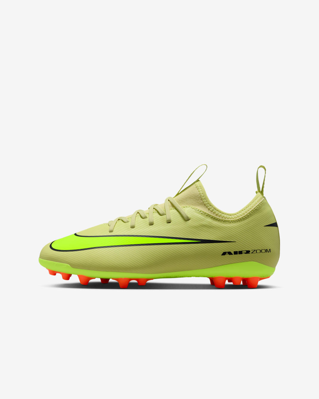Nike Jr. Mercurial Vapor 16 Academy Younger/Older Kids' Artificial-Grass Low-Top Football Boot - Limelight/Hyper Crimson/Volt