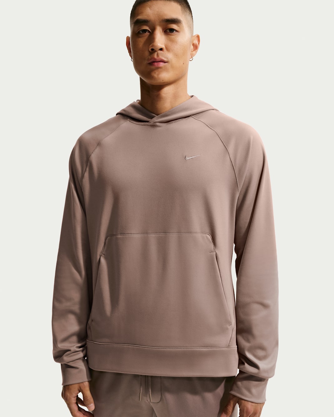 Nike Primary NanoKnit Men's Dri-FIT UV Protection Pullover Performance Hoodie - Mink Brown/Mink Brown