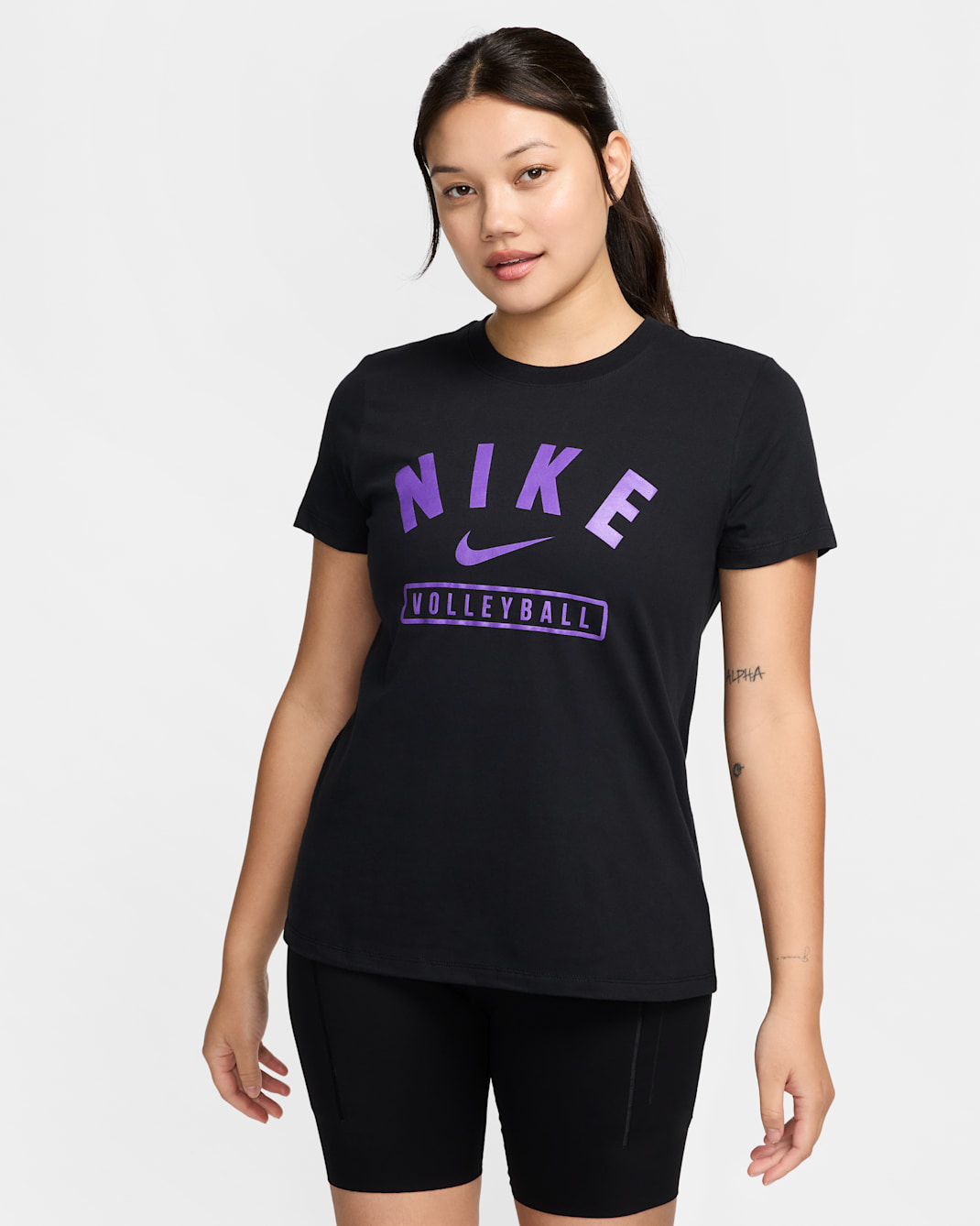 Nike Women's Volleyball T-Shirt - Black/Purple