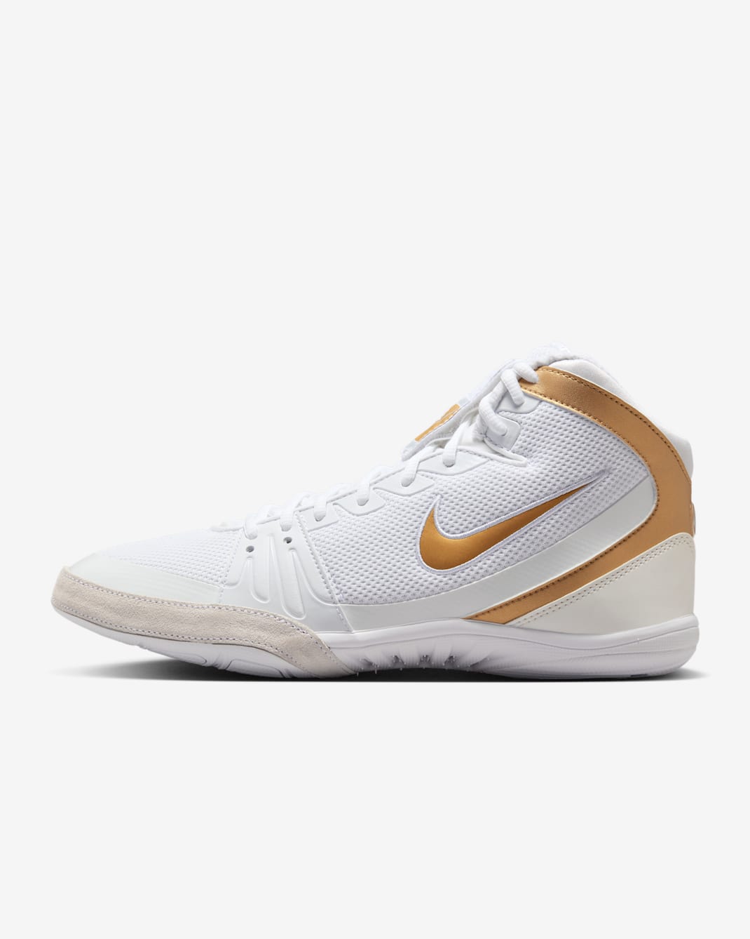 Nike Freek Men's Wrestling Shoes - White/Wolf Grey/Metallic Gold