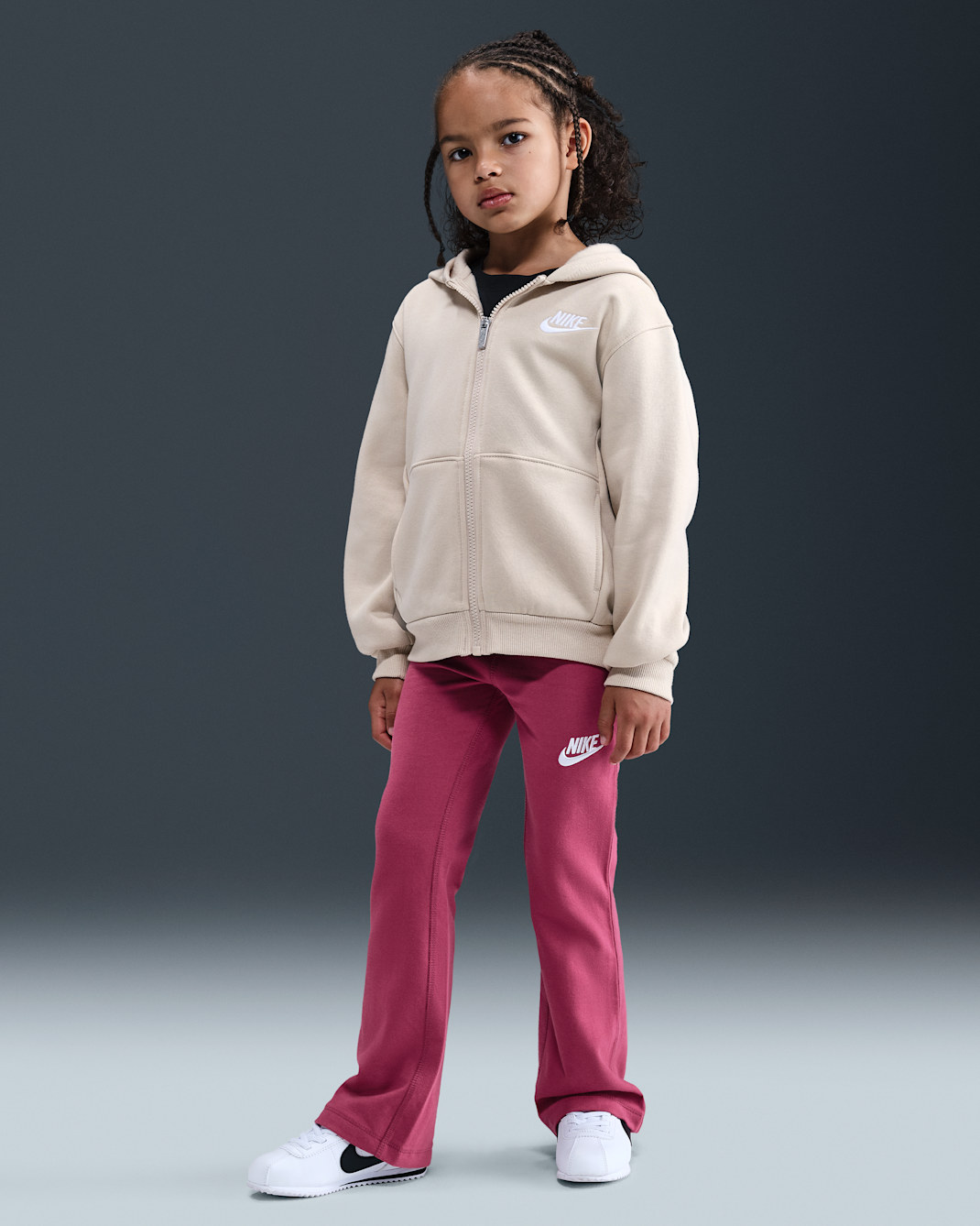 Nike Little Kids' Dri-FIT Flared Leggings - Sweet Beet