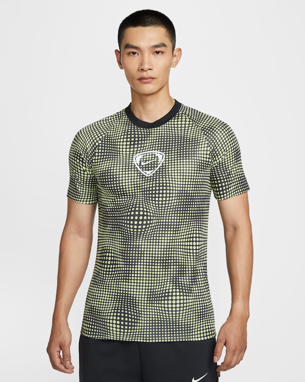 Nike Academy+ Men's Dri-FIT Short-Sleeve Football Shirt - Limelight/Black/White