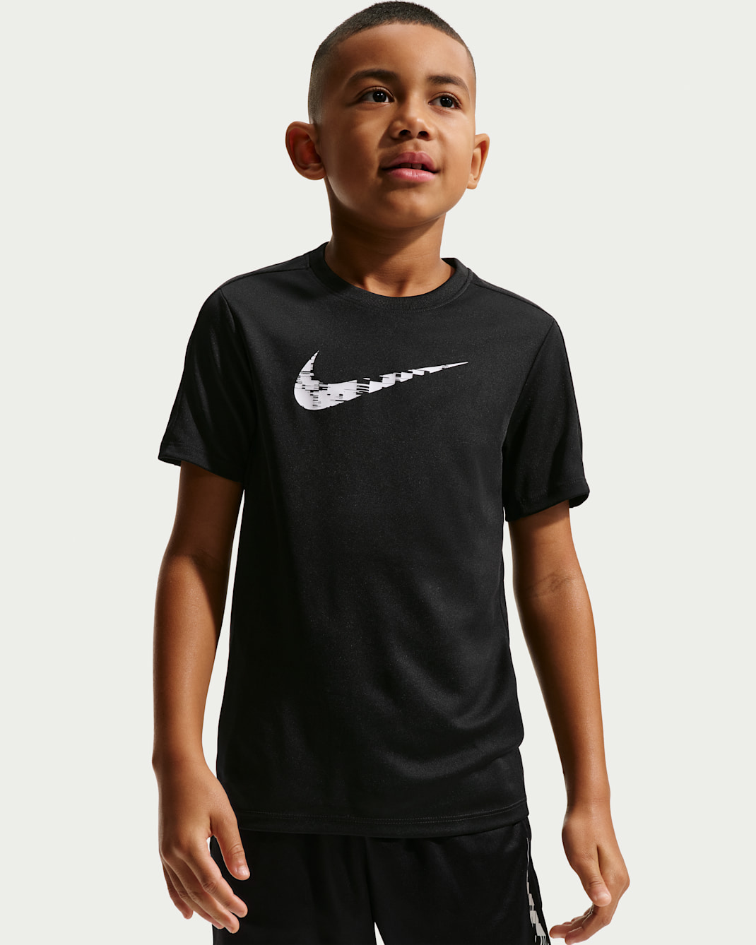 Nike Trophy23 Big Kids' (Boys') Dri-FIT Short-Sleeve Training Top - Black/Black/White
