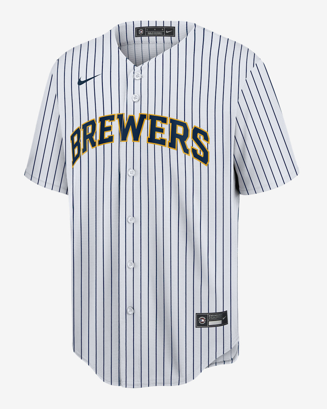 Jersey de béisbol Replica para hombre MLB Milwaukee Brewers (Christian Yelich) - Blanco/Azul marino