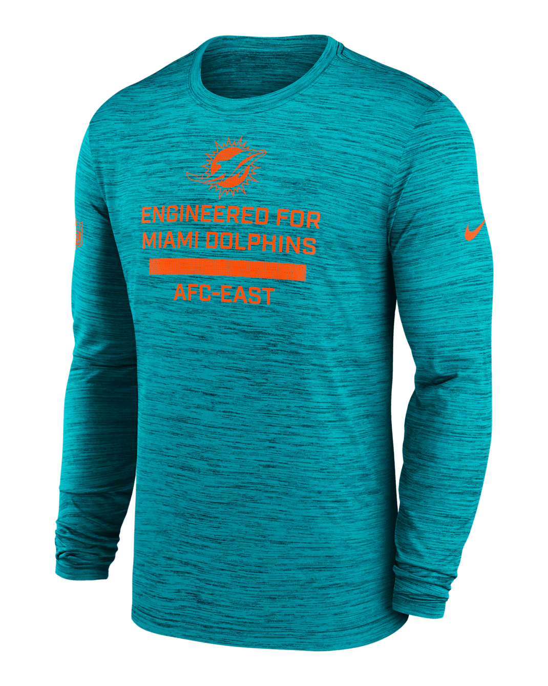 Miami Dolphins Sideline Team Issue Velocity Men's Nike Dri-FIT NFL Long-Sleeve T-Shirt - Green