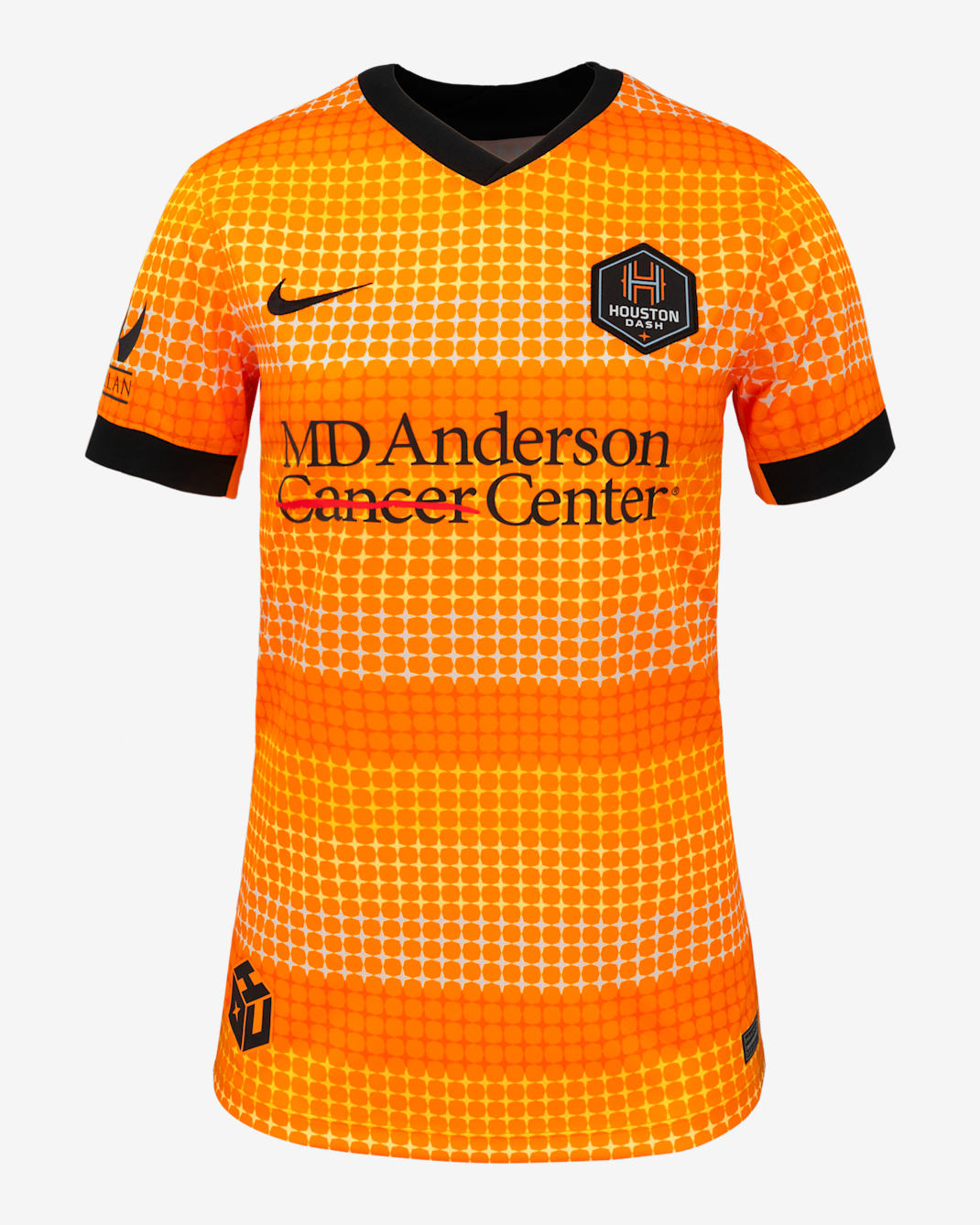 Houston Dash 2025 Stadium Home Women's Nike Dri-FIT NWSL Replica Jersey - Vivid Orange/Black