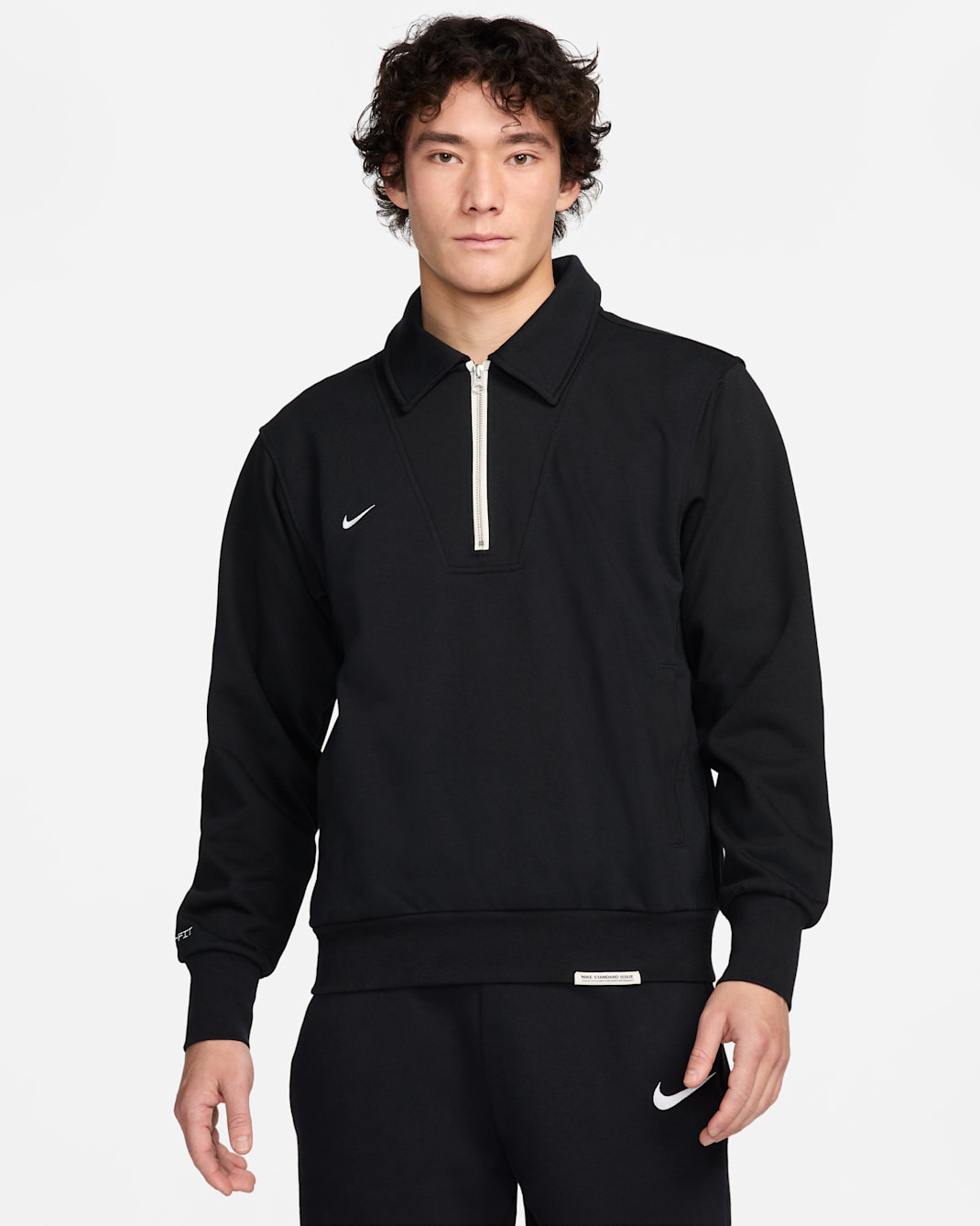 Nike Culture of Football Standard Issue Men's Dri-FIT 1/4-Zip Football Top - Black/Black/White