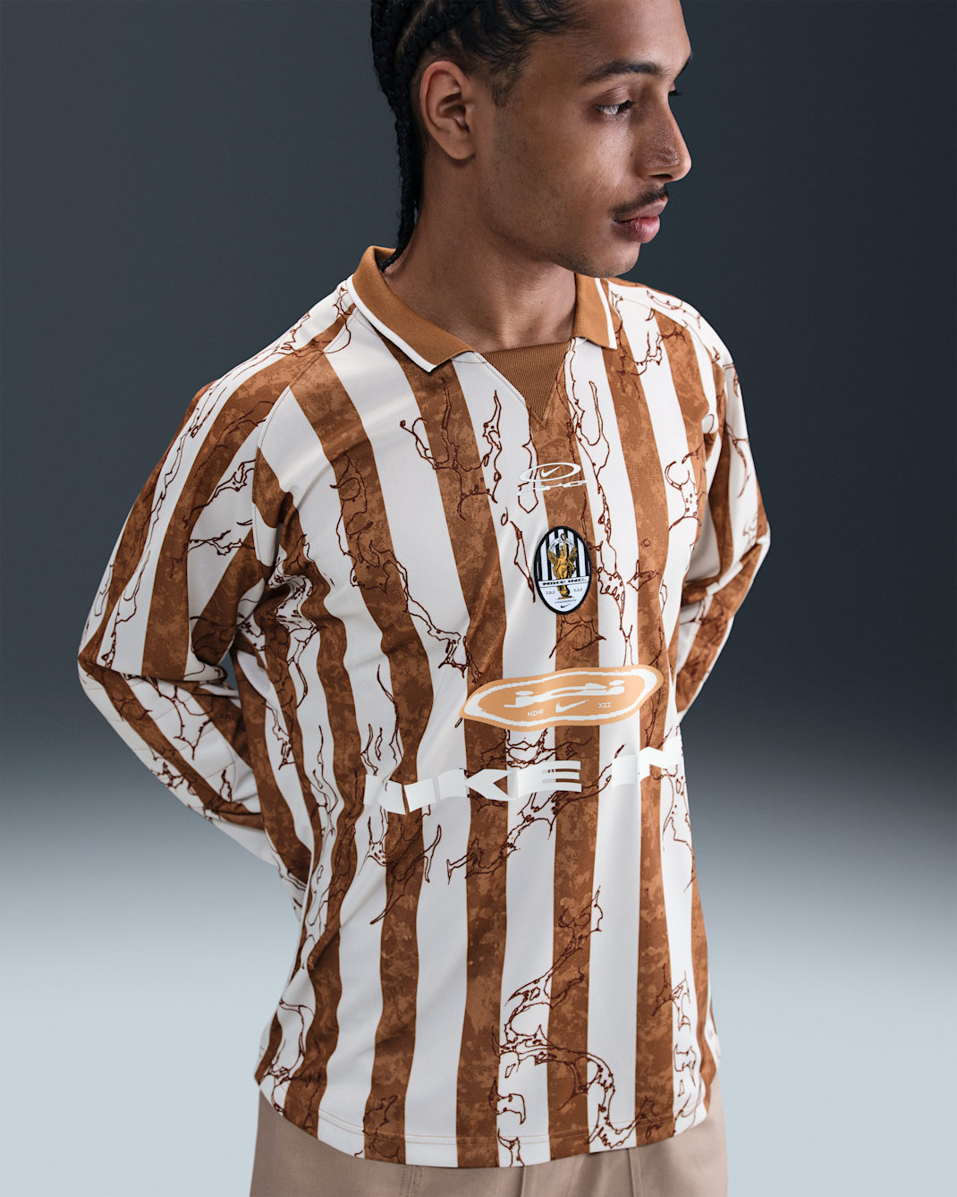 Nike Air Men's Long-Sleeved Jersey - Light British Tan/Phantom/Copper Moon