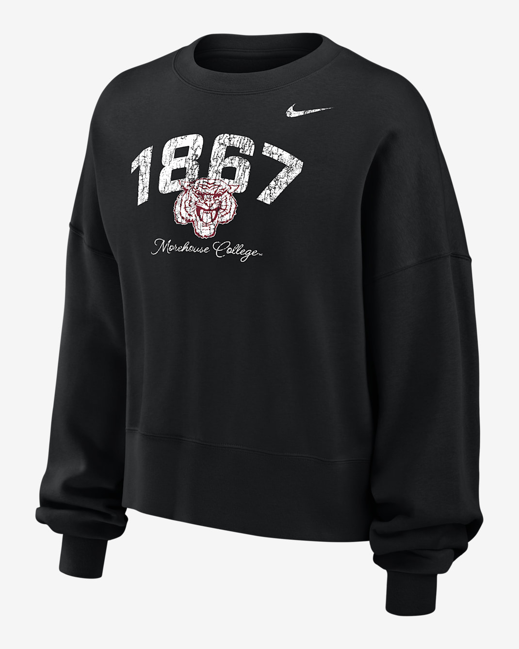 Jordan College Phoenix Fleece (Morehouse College) Women's Crew-Neck Sweatshirt - Black