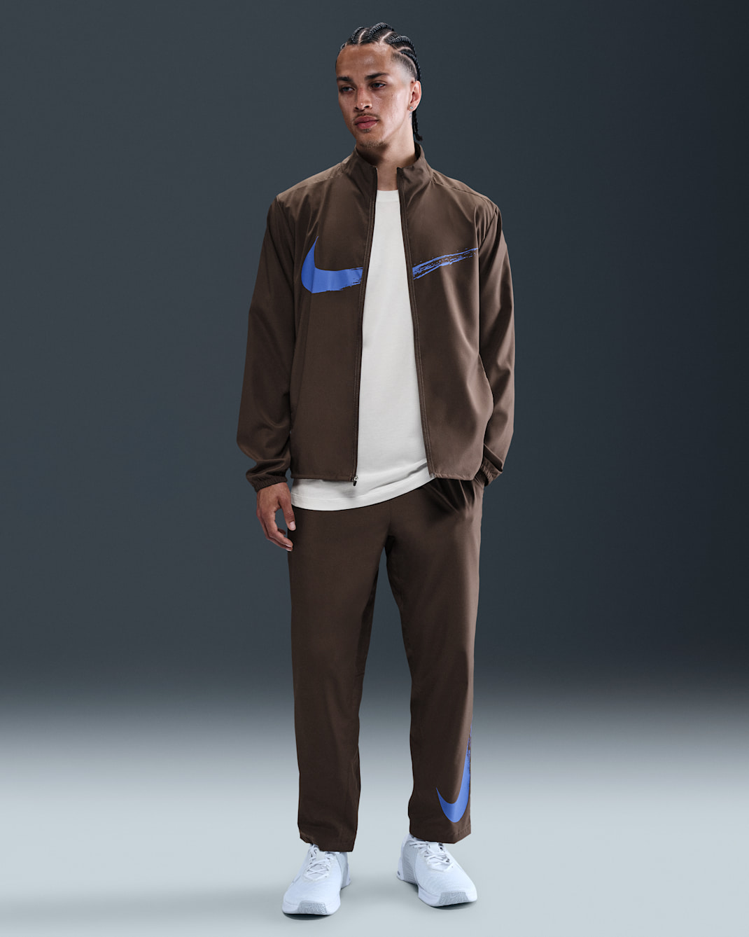 Pantalon à ourlet ouvert Dri-FIT Nike Form pour homme - Baroque Brown/Comet Blue