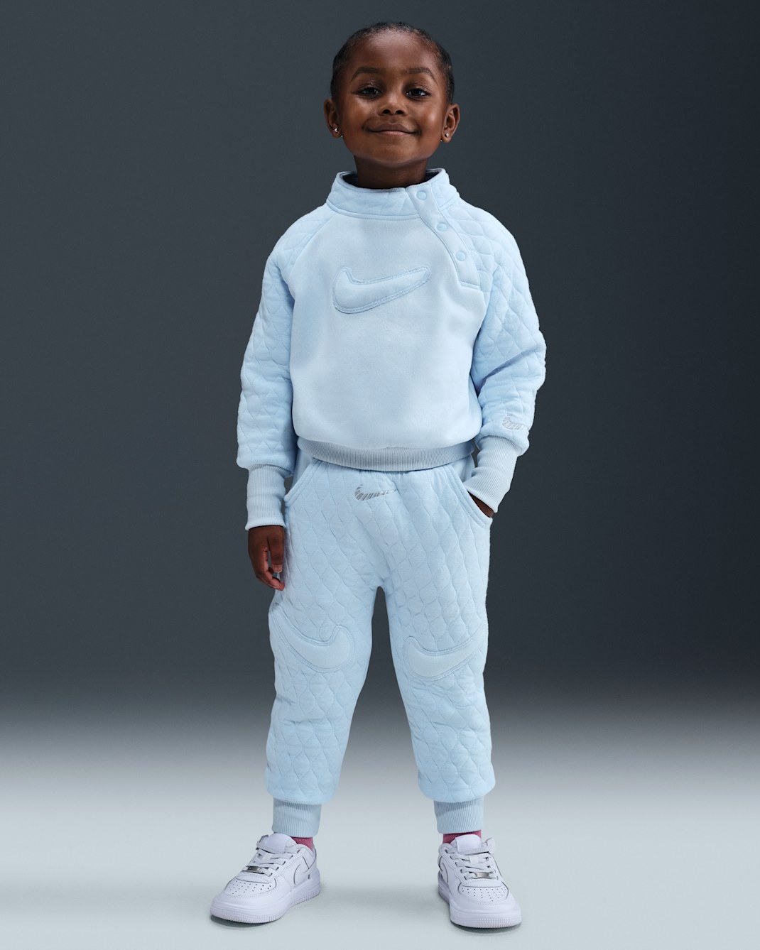 ナイキ レディー、セット! ベビー ツーピース ジョガーパンツ セットアップ - ブルーティント