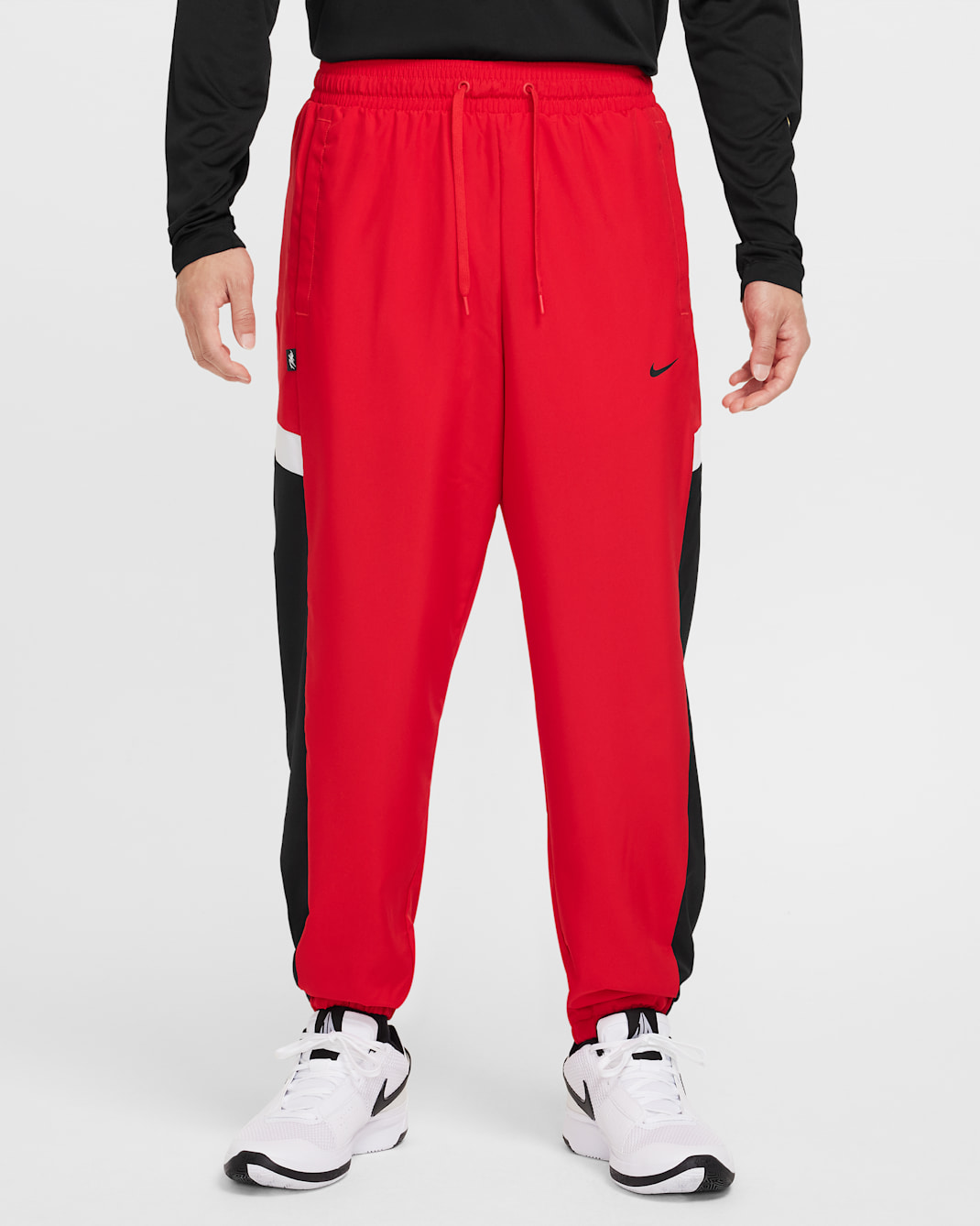 Nike Icon Men's Woven Basketball Pants - University Red/Black/White/Black