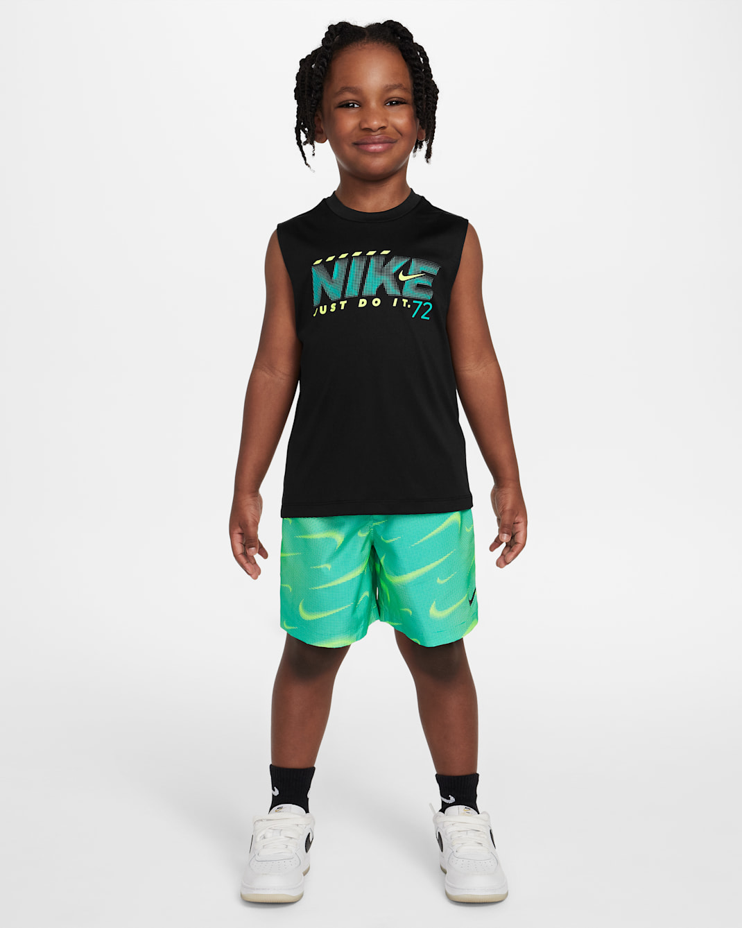Nike Dri-FIT Little Kids' Rhythm Printed 2-Piece Shorts Set - Dusty Cactus