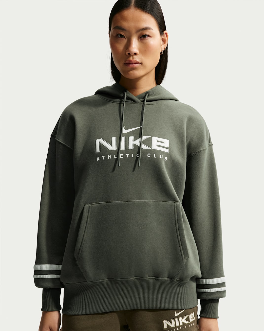 Nike Sportswear Phoenix Fleece Sudadera con capucha y ajuste oversize - Mujer - Cargo Khaki