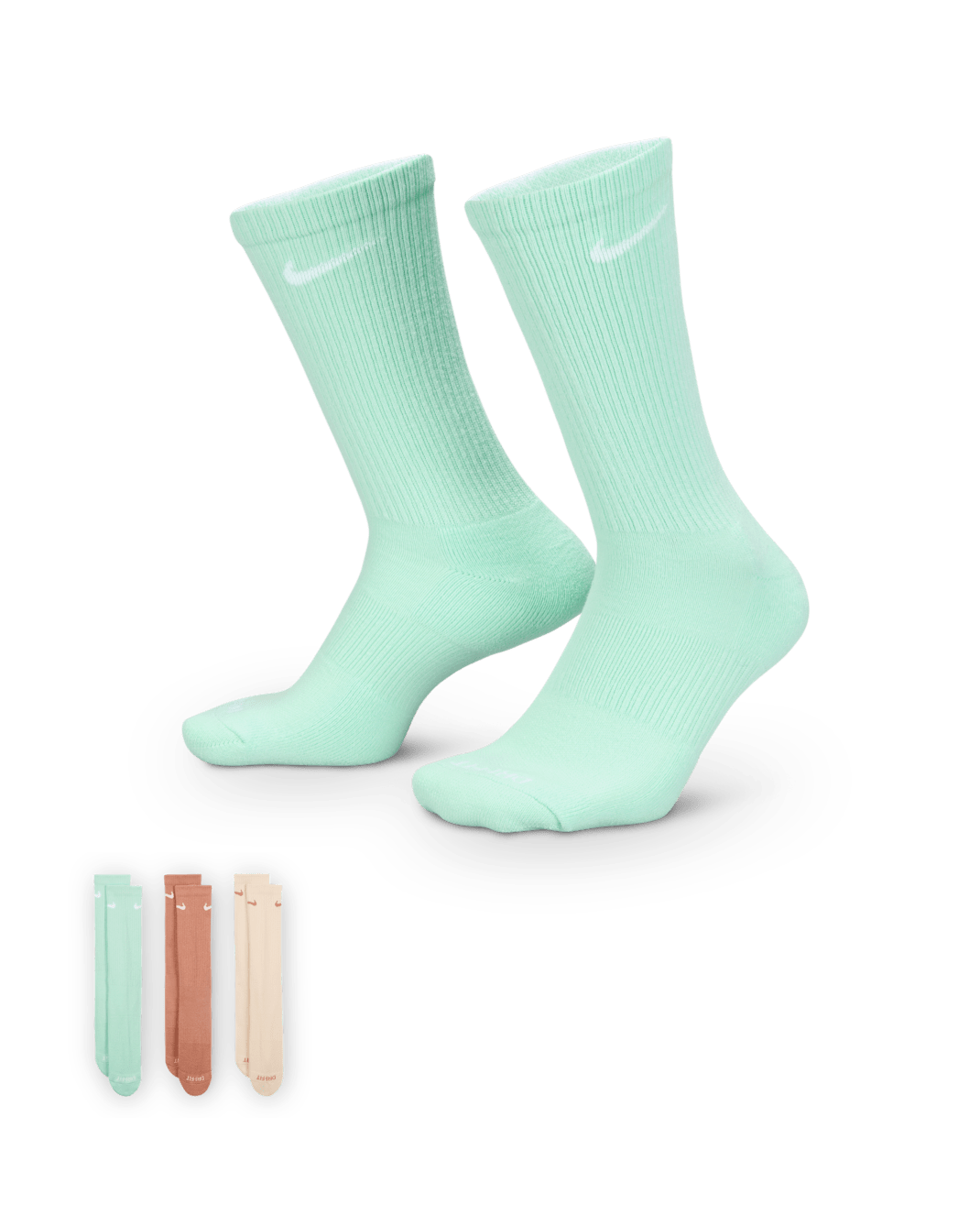 Nike Everyday Plus Cushioned Training Crew Socks (3 Pairs) - Multi-Color