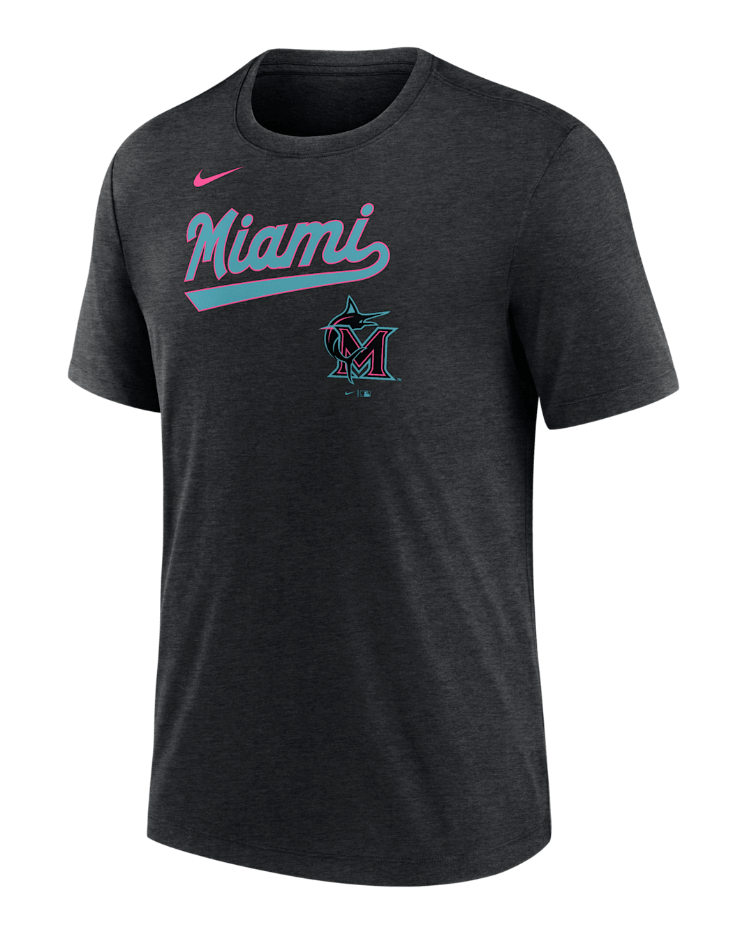 Miami Marlins City Connect Men's Nike MLB T-Shirt - Black Heather